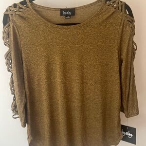 by & by Shimmering Gold Women's Top